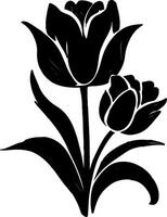 Awesome flower silhouette illustration vector