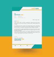 letterhead elegant blue color letterhead design template vector