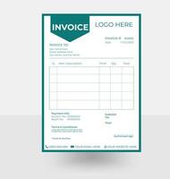 modern and simple invoice template design vector