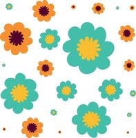 Colorful Flower Pattern isolated Icon illustration vector