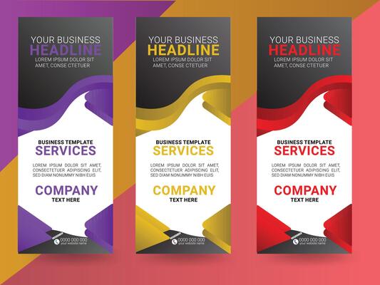 Digital marketing Roll Up Banner Design, Business Roll Up Banner Template