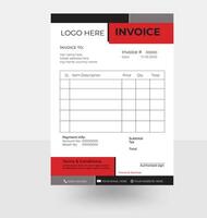 modern and simple invoice template design vector