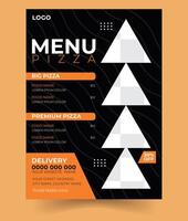 moderno restaurante menú diseño, menú diseño modelo con negro color vector