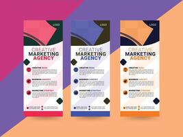 Digital marketing Roll Up Banner Design, Business Roll Up Banner Template vector