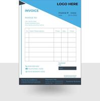 modern and simple invoice template design vector