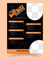 Modern Restaurant Menu design, menu design template with yellow color and white vector