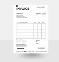 modern and simple invoice template design vector