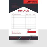 modern and simple invoice template design vector