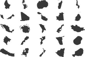 mundo mapas icono pictograma símbolo visual ilustración conjunto vector