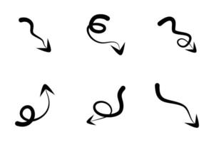 Arrows Direction sign pictogram symbol visual illustration Set vector