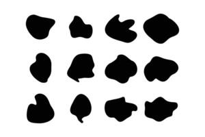 Blobs Fluid Liquid Shapes symbol pictogram visual illustration Set vector