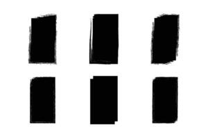 Vertical Rectangle Shape Glyph grunge shape Brush stroke pictogram symbol visual illustration Set vector