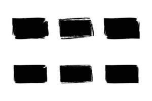 Rectangle Shape glyph grunge shape Brush stroke pictogram symbol visual illustration Set vector