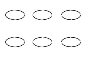 Horizontal Rectangle Shape Thin Line grunge shape Brush stroke pictogram symbol visual illustration Set vector