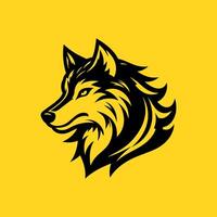 Modern wolf logo design vector