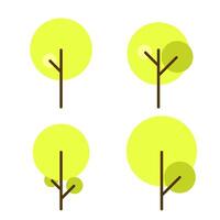 Tree icon set vector