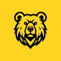 Modern bear logo design vector