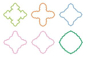 Vertical Oval Shape Thin Line grunge shape Brush stroke pictogram symbol visual illustration Set vector