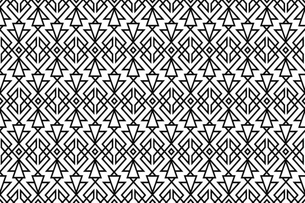 Abstract seamless Art Deco pattern. Decorative luxury repeating ornamental pattern with black thin line.