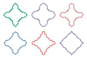 Islamic Amblem Design Thin Line Black Filled silhouettes Design pictogram symbol visual illustration vector
