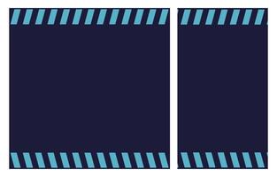 Blue Warning Lines with Copy Space on Navy Background Posters Set for Safety, Construction, Attention Concepts. Square and Vertical Design Templates for Web, Print and Social Media vector