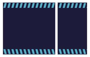 Blue Warning Lines with Copy Space on Navy Background Posters Set for Safety, Construction, Attention Concepts. Square and Vertical Design Templates for Web, Print and Social Media vector