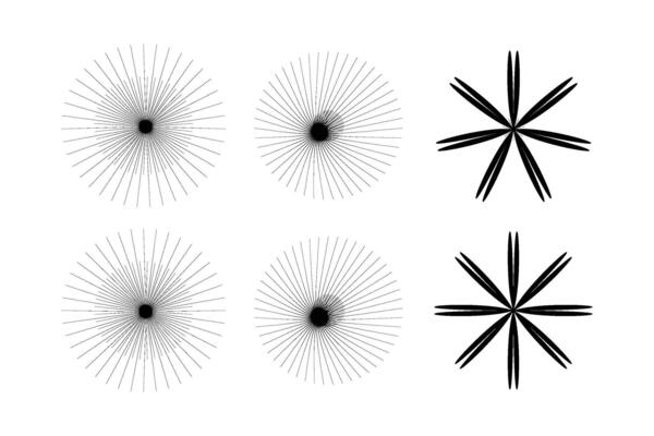 Abstract Sparkle Shape Symbol Sign pictogram symbol visual illustration Set