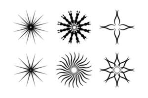 resumen brillar forma símbolo firmar pictograma símbolo visual ilustración conjunto vector