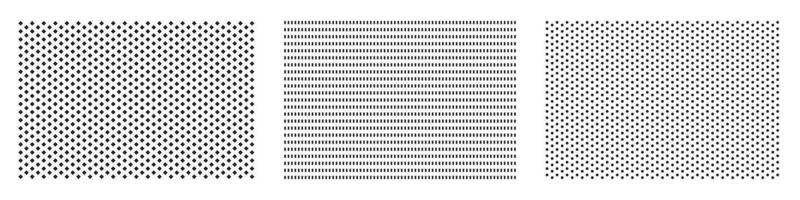 Collection Of Halftone Patterns With Varying Dot Sizes. Isolated Illustration vector