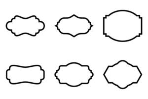 Label Frame Shape Line pictogram symbol visual illustration Set vector