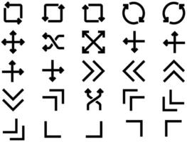 flecha glifo icono pictograma símbolo visual ilustración conjunto vector