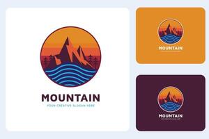 plantilla de diseño de logotipo de montaña vector