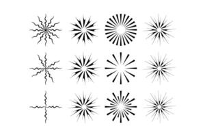 resumen brillar forma símbolo firmar pictograma símbolo visual ilustración conjunto vector