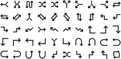 Arrow Glyph Icon pictogram symbol visual illustration Set vector