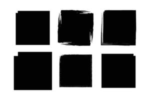 cuadrado forma glifo grunge forma cepillo carrera pictograma símbolo visual ilustración conjunto vector