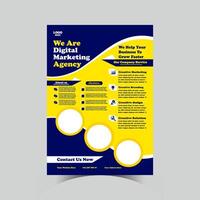 digital marketing agency flyer template. vector