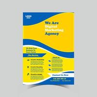 digital marketing agency flyer template. vector