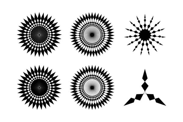 Abstract Sparkle Shape Symbol Sign pictogram symbol visual illustration Set