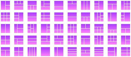 Layout Glyph Gradient Icon pictogram symbol visual illustration Set vector