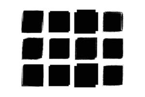 Square Shape glyph grunge shape Brush stroke pictogram symbol visual illustration Set vector