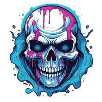 Haunted Hollows Mysterious Zombie Evil Skull vector