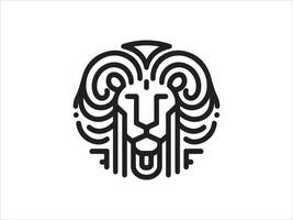 Editable Mascot logo with head lion vector
