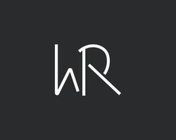 Creative Letter WR Logo Design template vector