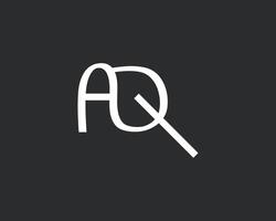 Simple Letter AQ Logo Template vector