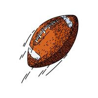 texture american football ball sketch hand drawn vector