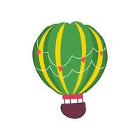 transport hot air balloon cartoon illustration vector