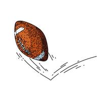 college american football ball sketch hand drawn vector