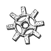 reloj engranajes Steampunk bosquejo mano dibujado vector