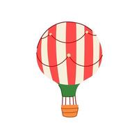 travel hot air balloon cartoon illustration vector