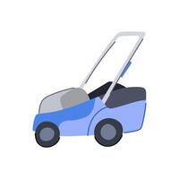 green lawn mower cartoon illustration vector